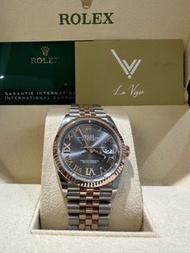 (Sold) Rolex 126231 玫瑰金 Datejust 36 鑲鑽石板灰色錶面
