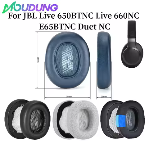MOUDUNG Replacement Ear Pads For JBL Live 650BTNC Live 660NC E65BTNC Duet NC Headphone Accessories H