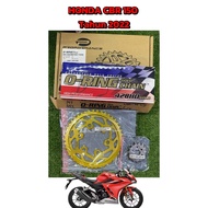 PROFORMANCE SPROCKET SET HONDA CBR150R / CBR150 Full Set 428 15T 45T O-RING Gold Chain 428 Sprocket 
