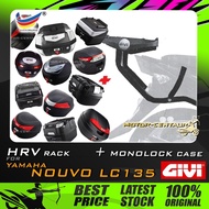 SET KOMBO KOTAK/BOX GIVI B27/B270/B32/B33/B42/B45/E43/E250 TOP CASE + GIVI YAMAHA NOUVO LC135 HRV HE