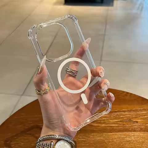 For Vivo iQOO 15 Reinforced Shockproof Magnetic Wireless Charging Clear Phone Case For Vivo iQOO15 M