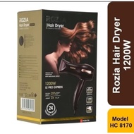 100% Original Rozia HC-8170 Hair Dryer – Black & Silver | Powerful 1200W Motor