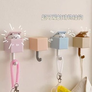 Cartoon Cute Cat Hook Strong Seamless Creative Hook Hook ins Style High-value Bedroom Retractable Ho