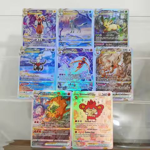 2026 EN Pokemon DIY Texture Cards VSTAR Universe Set (Zeraora Glaceon Leafeon Darkrai Deoxys Hisuian