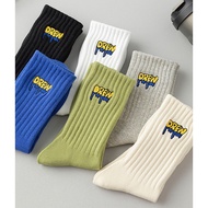 Socks Men Preppy Style Trendy Versatile Stokin Lelaki Stokin