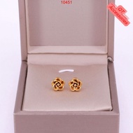 10451 - Rose-shaped gold-plated titanium earrings