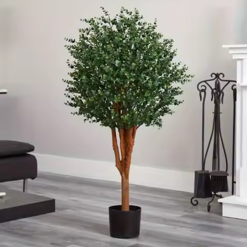 4’ Eucalyptus Topiary Artificial Tree UV Resistant (Indoor/Outdoor).