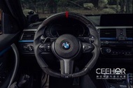 [細活方向盤] 寶馬 BMW F系M版 變形蟲 方向盤 碳纖維紅環款 改裝 變形蟲方向盤 方向盤