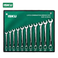 ISKU Kunci Ring Pas Set 11pcs 8-24mm ring pas diamond berbagai ukuran 11 Pcs Kunci Ring pas Set