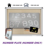 Universal Car Number Plate 1~0 ( number only ) BT 1pcs