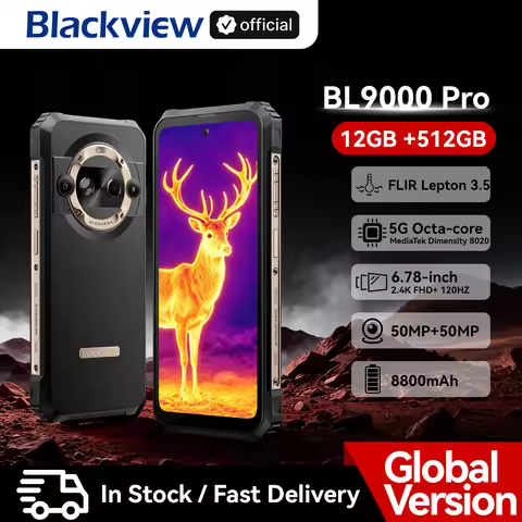 Blackview BL9000 PRO 5G Rugged Smartphone 6.78'' FHD 12GB 512GB Infrared Imaging Camera 8800mAh Andr