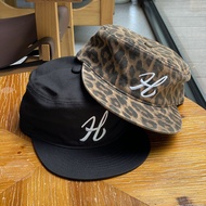 Retro Embroidered H Letter Flat Top Cap Flat Brim Baseball Cap