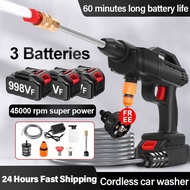 Cordless Water Jet 998VF Lithium Battery Car Washer High Pressure Home Portable Outdoor Wash Car高壓水槍