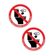 KSB254-R DO NOT THROW RUBBISH SIGN STICKER 100MM DIAMETER..WE ACCEPT CUSTOM MAKE ORDER.