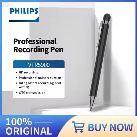 PHILIPS Professional Recording Pen Voice Recorder Intelligent Noise Reduction Auto 16GB 32GB VTR5900