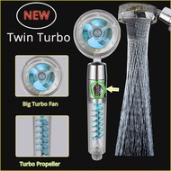 Turbocharged Shower Head High Turbo Pressure Bathroom Handheld Shower 360 Nozzle Head 3 Mode High Pr