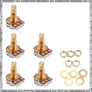 (XDRP) Guitar Potentiometer Audio Volume&Tone Pots Switch Control A500k Split Shaft Taper Potentiome