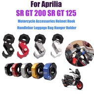 Motorcycle Accessories Helmet Hook Handlebar Luggage Bag Hanger Holder For Aprilia SR GT 200 SR GT 1