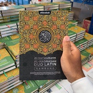 ALQURAN DUO LATIN UKURAN A5 ALQOSBAH AlQuran Lansia Al Madrasah DUO LATIN SAMBUNG - Transliterasi La
