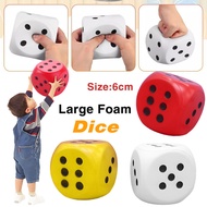 Large Foam Dice 6cm Number Teaching Dice Children Entertainment Dice Toy Soft Solid Point Game
