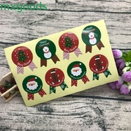 MXGOODS Christmas Sticker Series Theme Vintage Label Gift Package Sealing Tree/Snowman Decoration Seal Multifunction Sticker