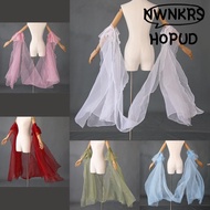 1412NWNKRSHOPUD Fairy Lace Shawl, Organza Chinese Hanfu Water Sleeves, Elegant Lace Up Flowing Arm S