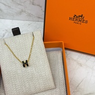 HERMES黑色MINI POPH項鍊