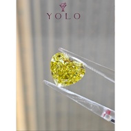 YOLO Lab-grown diamond Heart 5.64ct Fancy Intense Yellow--8746951060664