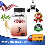 โสมเกาหลี​ Energy &​ Immune Support, Focus & Vitality, Boost Mood & Fertility  1650mg. /60 caps.