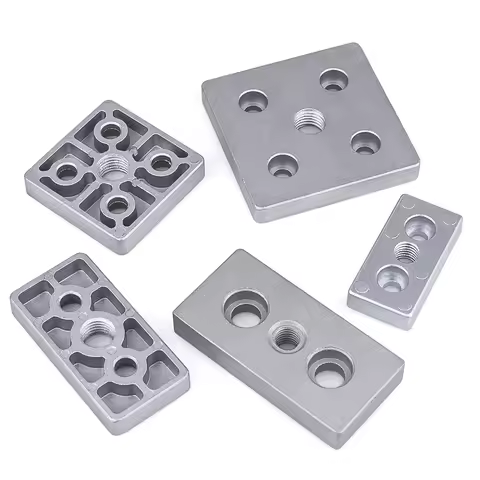 4PCS Aluminum Alloy End Connection Plate 3060 4080 4590 6060 8080 Caster Adjustable Levelling Feet S