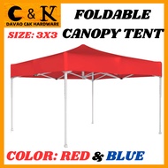 CK-F 3X3 Foldable Canopy Gazebo Tent with 4 Side Open/Pop-up Heavy Duty Canopy Tent for Garden & CAR
