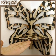 KOQZM Bằng Gỗ Bướm Hollow Trang Trí Giá Hương Liệu Organiser Tinh Dầu Nến Chủ Treo Tường Kệ Góc Kệ