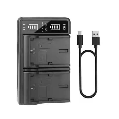 LP-E6 LP E6N Battery Charger Fast Dual Slot For Canon EOS 90D, 80D, 70D, 60D, 60DA 5D Mark III, 5D M