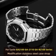 GA2100 GMA-S2100 GM2100 Metal Case&Strap Mod Kit For G-SHOCK Casioak GA-B2100 Stainless Steel Bezel 