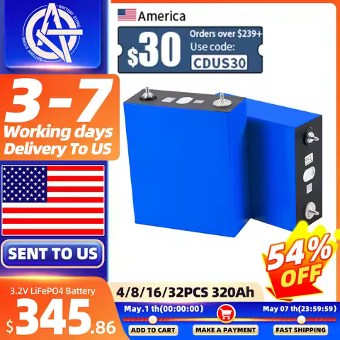 320Ah 3.2V Lifepo4 Battery Grade A Rechargeable Lithium-ion Battery Cell DIY 12V 24V 48V For Golf Ca
