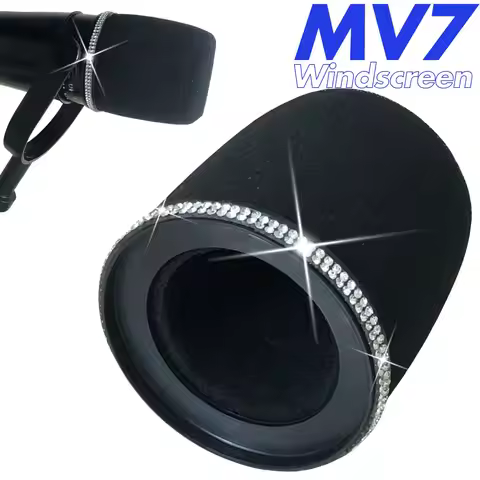 Shining MV7 Pop Filter for Shure MV7, MV7X, MV7i, MV7+ Microphone Boom Arm Foam Windscreen Mic Spona