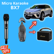 Micro Không Dây Đa Năng Karaoke MTMAX BX7 | Micro Karaoke K18V 1Mic Kết Nối Đa Dạng Với ÔTô Tivi