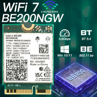 ใหม่ไวไฟ7 Intel BE200ไร้สายการ์ด WiFi บลูทูธ5.4 Tri Band 2.4G/5G/6GHz 5.8 Gbps M.2 NGFF ตัวแปลงเครือ
