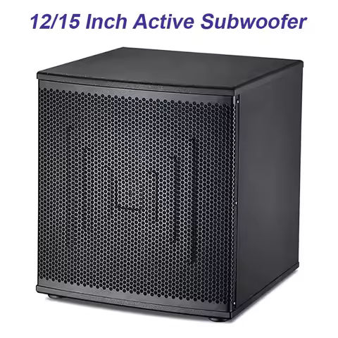 12/15 Inch Active Speaker 300/400W Subwoofer High Power Sound Box 15-200Hz Audio for Home Theater So