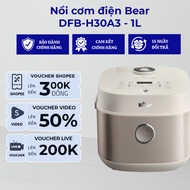 Bear DFB-H30A3 1L Rice Cooker - 800W, 6-layer Non-Stick Pot, Timer Warming,