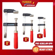 G-Clamp/ F-Clamp Apit-G/ Apit-F Heavy Duty Woodworks Grip Tools 4" 6" 8" [READY STOCK]