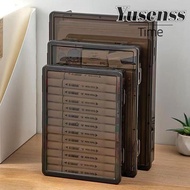 YUSENSS Certificate Storage Box, Plastic Transparent A4 File Box, Durable A4 Dustproof Multifunction