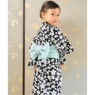 日本 apres les cours - [限量]可當洋裝二件式純棉浴衣-小花-黑白