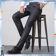VENGOZ - Men' s Formal Pants Classic Buckle Gurkha Pants Dark Grey