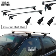 🚛100KG Car roof rack แร็คหลังคารถยนต์ Universal 120cm แร็คหลังคารถบาร์ข้ามสำหรับกระเป๋าเดินทาง Carrier Bike Rack Cargo Basketแร็คหลังคาติดตั้งกับขอบคานประตู Type-B