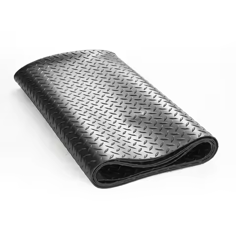 SucceBuy Diamond-Plate Rubber Flooring Roll 4 x 6/8/10/15 ft SBR Rubber Garage Floor Mat Easy to Cle