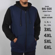 Jaket Lelaki 2D Jumbo Hoodie Jacket BIG Size SML XL XXL 3XL 4XL 5XL 6XL Men's and Women's Hoodie