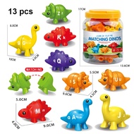 Toddler Dinosaur Montessori Toys for 1 2 3 4 Year Kids Alphabet Numbers Matching Toys Preschool Lear