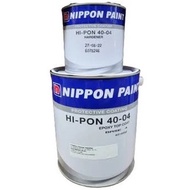 Nippon Paint Epoxy Top Coating with Hardener HI-PON 40-04 Chemical Oil Abrasion Resistant Costing (4L + 1L)