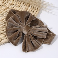 Light Brown Wide Baby Hairbands Velvet Hairbands Big Bowknot Hairbands Hair Accessories Kids Girl